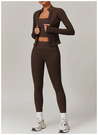 High Waisted Ribbed Yoga Leggings