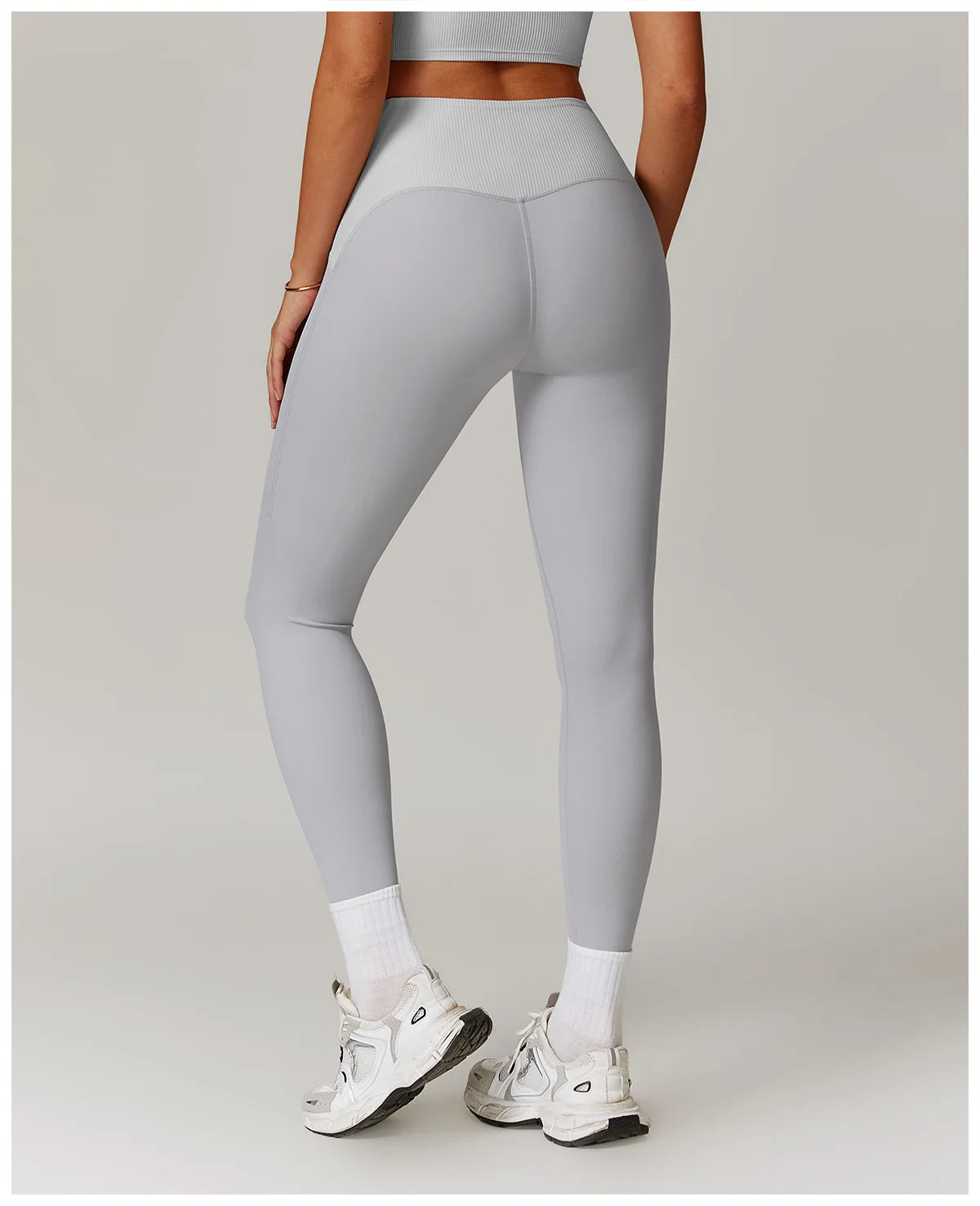 High Waisted Ribbed Yoga Leggings