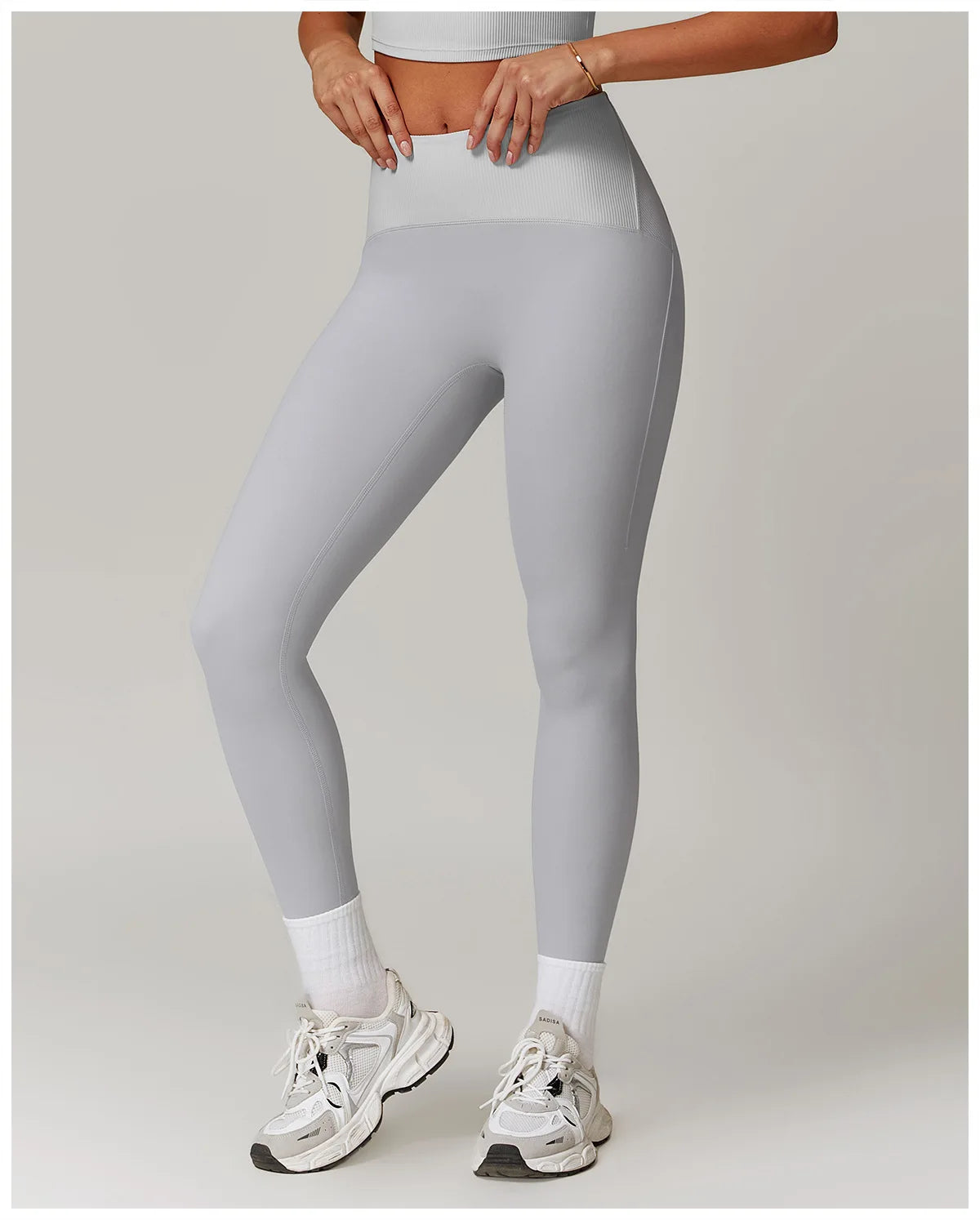 High Waisted Ribbed Yoga Leggings