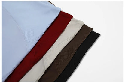 High Waisted Ribbed Yoga Leggings