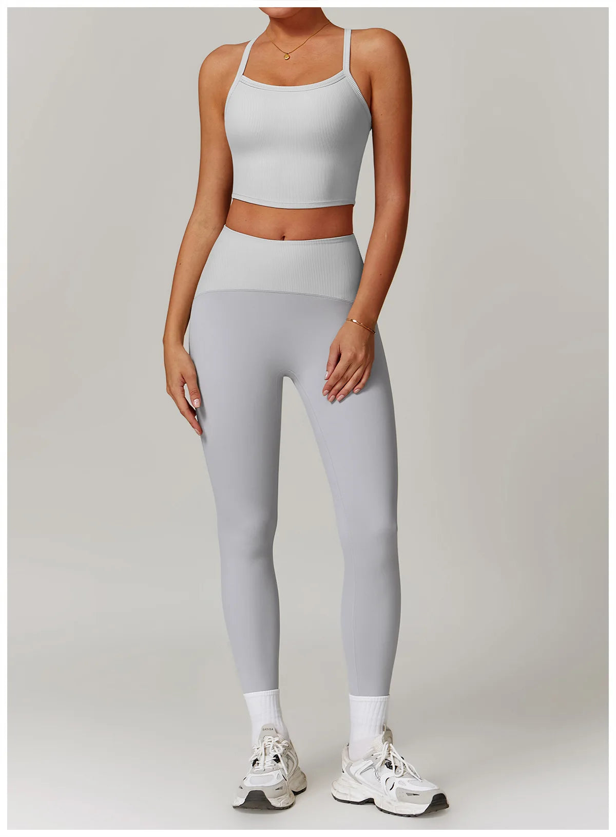 High Waisted Ribbed Yoga Leggings