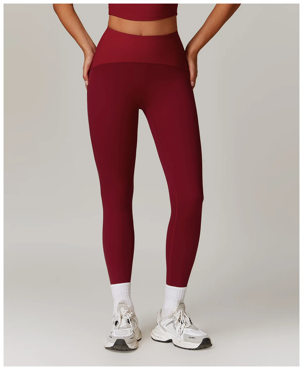 High Waisted Ribbed Yoga Leggings