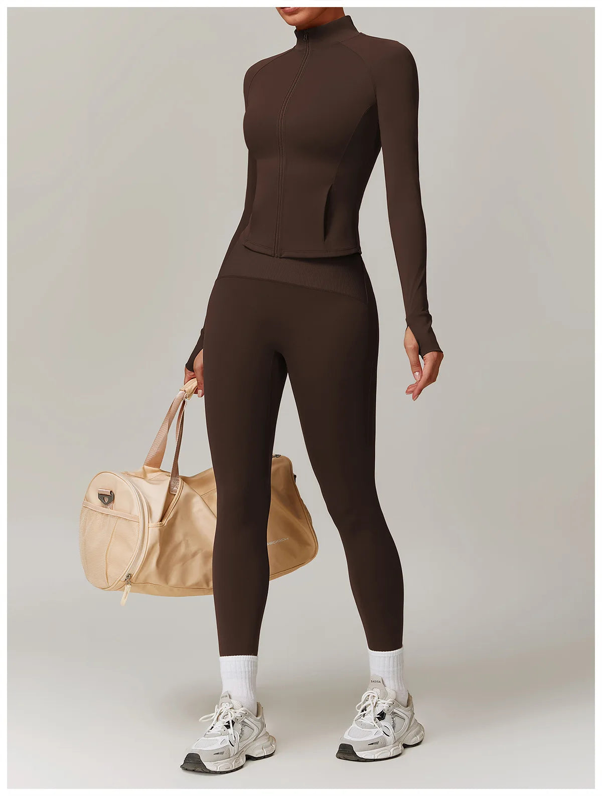 High Waisted Ribbed Yoga Leggings