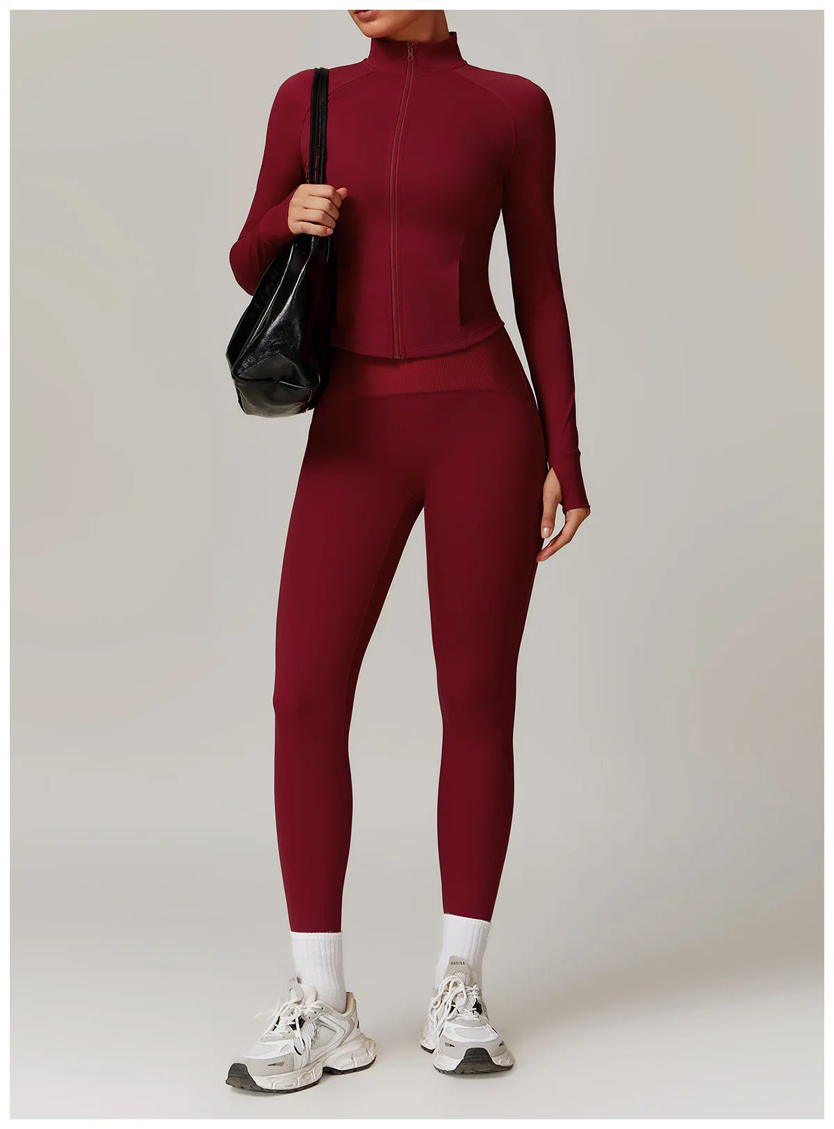 High Waisted Ribbed Yoga Leggings