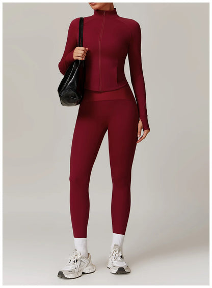 High Waisted Ribbed Yoga Leggings